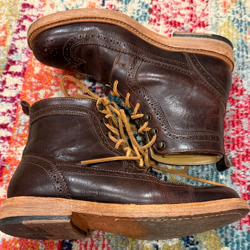 Will Leather Goods Brogue Wingtip Oxford Boots - Picture 2 of 9